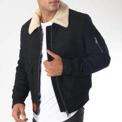 Coupon 🔔 Bomber Col Mouton Aviator Noir de Bombers Original 🎁