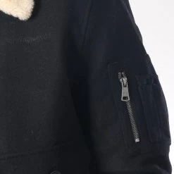 Coupon 🔔 Bomber Col Mouton Aviator Noir de Bombers Original 🎁 -Tenue De Sport Soldes bombers original 151975 AVIATOR MEN BLACK 20180823T152035 03