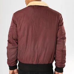Bon marché 👏 Bomber Col Mouton Bordeaux de Bombers Original 🥰 -Tenue De Sport Soldes bombers original 195499 VERSMOLD MEN BURGUNDY 20190829T134953 05