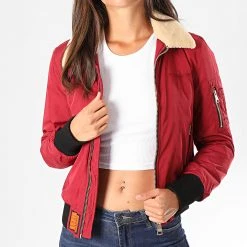 Meilleur prix 🛒 Bomber Femme Barcelone Rouge de Bombers Original 😉