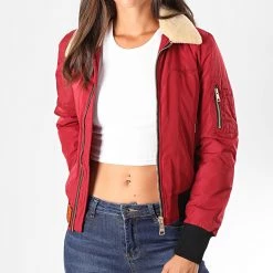 Meilleur prix 🛒 Bomber Femme Barcelone Rouge de Bombers Original 😉 -Tenue De Sport Soldes bombers original 195523 BARCELONE WOMEN RED 20190909T140833 04