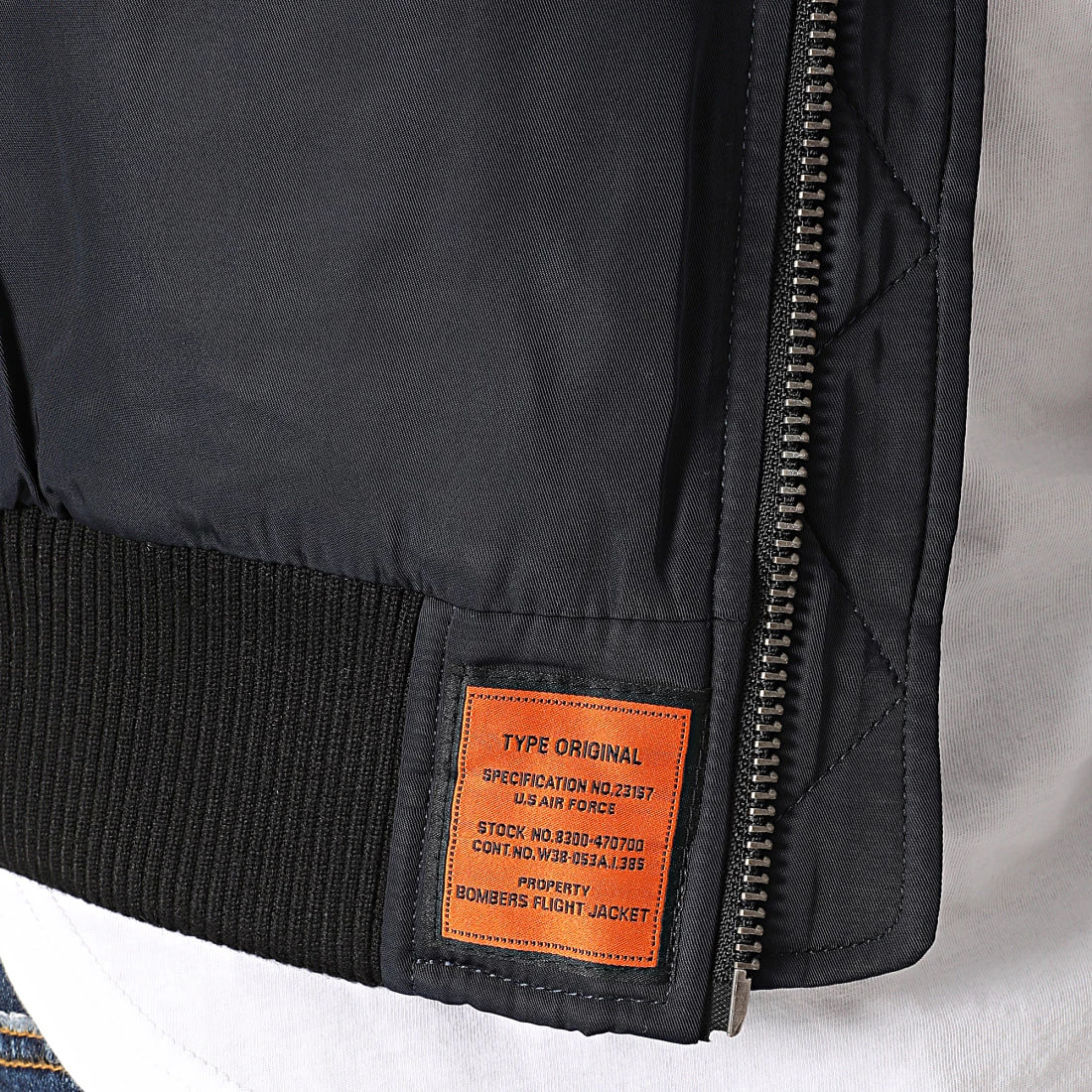 Meilleure vente 🤩 Bomber Col Fourrure Curtiss Bleu Marine Marron de Bombers Original ✔️ 3 Meilleure vente 🤩 Bomber Col Fourrure Curtiss Bleu Marine Marron de Bombers Original ✔️ – Image 3