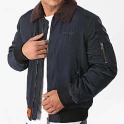 Meilleure vente 🤩 Bomber Col Fourrure Curtiss Bleu Marine Marron de Bombers Original ✔️ 7 Meilleure vente 🤩 Bomber Col Fourrure Curtiss Bleu Marine Marron de Bombers Original ✔️ -Tenue De Sport Soldes bombers original 227236 CURTISS MEN NAVY 20200805T110844 04