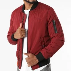Nouveau ✔️ Veste Bomber Max Bordeaux de Bombers Original 🛒