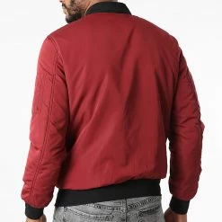 Nouveau ✔️ Veste Bomber Max Bordeaux de Bombers Original 🛒 -Tenue De Sport Soldes bombers original 284376 MAX MEN BURGUNDY 20210915T163632 04