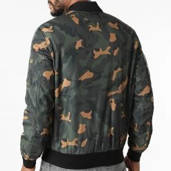 Promo 😀 Veste Bomber Camouflage Max Vert Kaki de Bombers Original ✨ -Tenue De Sport Soldes bombers original 284378 MAX MEN CAMO 20210915T163609 04