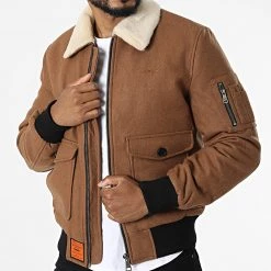 Page de garde 17 Acheter 👍 Bomber Col Mouton Aviator Camel de Bombers Original ✨