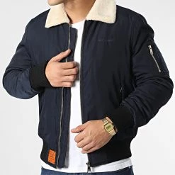 Offres 🧨 Veste Bomber Versmold Bleu Marine de Bombers Original 🧨