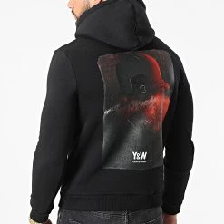 Meilleur prix ❤️ Sweat Capuche Recto Verso Noir de Y et W 🔔 -Tenue De Sport Soldes guizmo 316428 GUIZMO SWCP RECTOVERSO NOI 20220421T142410 04