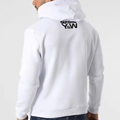 Sortie 🛒 Sweat Capuche Gentil Méchant Blanc Orange de Y et W 🤩 -Tenue De Sport Soldes guizmo 316434 GUIZMO SWCP GENTILMECHANT BLCORA 20220421T142313 04