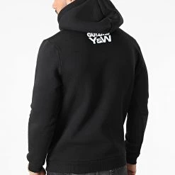 Meilleure vente 😍 Sweat Capuche Gentil Méchant Noir Jaune de Y et W 👏 -Tenue De Sport Soldes guizmo 316440 GUIZMO SWCP GENTILMECHANT NOIJAU 20220421T142242 04