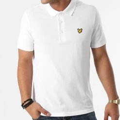 Budget 🌟 Polo Manches Courtes SP1060SP Blanc de Lyle And Scott 🥰 -Tenue De Sport Soldes lyle and scott 280920 SP1060SP WHITE 20210827T121711 03