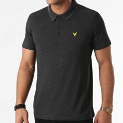 Sortie 🔥 Polo Manches Courtes SP1060SP Gris Anthracite Chiné de Lyle And Scott 🤩