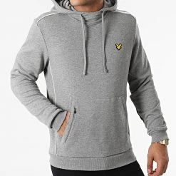 Meilleur prix 🤩 Sweat Capuche ML1482OGSP Gris Anthracite Chiné de Lyle And Scott 👏 -Tenue De Sport Soldes lyle and scott 280994 ML1482OGSP MID GREY 20210827T123133 03