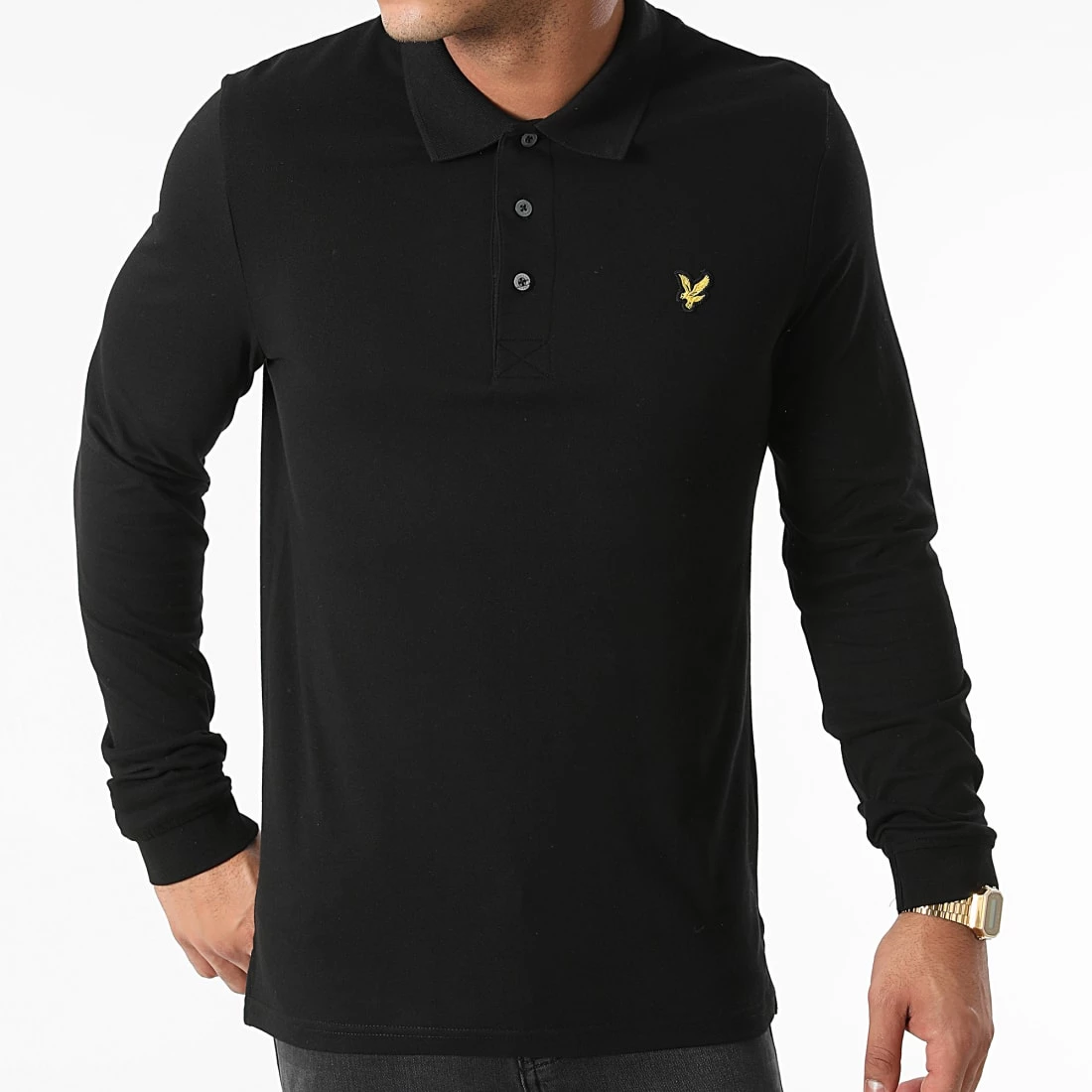 Meilleure vente 👏 Polo Manches Longues LP400VOG Noir de Lyle And Scott 🔥 3 Meilleure vente 👏 Polo Manches Longues LP400VOG Noir de Lyle And Scott 🔥 – Image 3