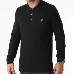 Meilleure vente 👏 Polo Manches Longues LP400VOG Noir de Lyle And Scott 🔥