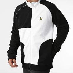 Vente flash ❤️ Veste Zippée ML1519V Blanc Noir de Lyle And Scott ✨