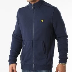Offres 🛒 Veste Zippée ML1580OGSP Bleu Marine de Lyle And Scott ✨