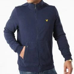 Offres 🛒 Veste Zippée ML1580OGSP Bleu Marine de Lyle And Scott ✨ -Tenue De Sport Soldes lyle and scott 281027 ML1580OGSP NAVY 20210827T152617 03