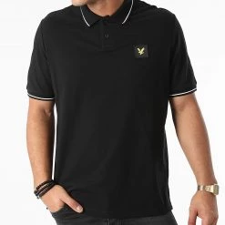 Remise 🤩 Polo Manches Courtes SP1321V Noir de Lyle And Scott 💯 -Tenue De Sport Soldes lyle and scott 281037 SP1321V JET BLACK 20220224T145217 03