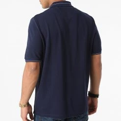 Offres 🤩 Polo Manches Courtes SP1357V Bleu Marine de Lyle And Scott 👍 -Tenue De Sport Soldes lyle and scott 281052 SP1357V NAVY 20210827T152659 04