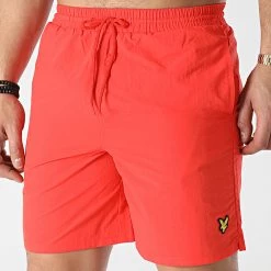 Nouveau 🔥 Short De Bain SH1204V Rouge de Lyle And Scott ✨