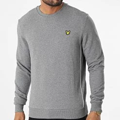 Bon marché 😉 Sweat Crewneck ML1481OGSP Gris Chiné de Lyle And Scott 👏