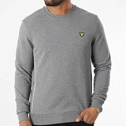 Bon marché 😉 Sweat Crewneck ML1481OGSP Gris Chiné de Lyle And Scott 👏 -Tenue De Sport Soldes lyle and scott 327782 ML1481OGSP MID GREY MARL 20220713T152214 03