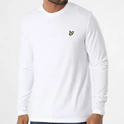 Nouveau 🌟 Tee 👚 Shirt Manches Longues TS512VOG Blanc de Lyle And Scott ⌛