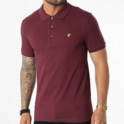 Nouveau ⌛ Polo Manches Courtes SP400VOG Bordeaux de Lyle And Scott 🤩