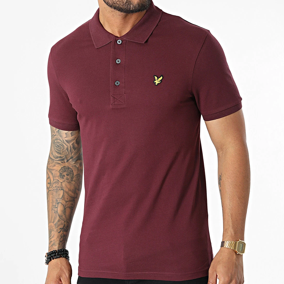 Nouveau ⌛ Polo Manches Courtes SP400VOG Bordeaux de Lyle And Scott 🤩 1 Nouveau ⌛ Polo Manches Courtes SP400VOG Bordeaux de Lyle And Scott 🤩