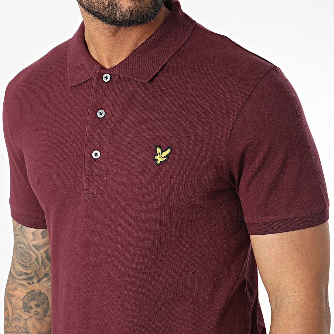 Nouveau ⌛ Polo Manches Courtes SP400VOG Bordeaux de Lyle And Scott 🤩 2 Nouveau ⌛ Polo Manches Courtes SP400VOG Bordeaux de Lyle And Scott 🤩 – Image 2