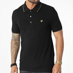 Remise 😀 Polo Manches Courtes SP1524VOG Noir de Lyle And Scott 👍