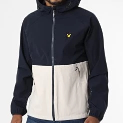 Meilleure vente ❤️ Veste Zippée Capuche Energy JK1674SP Beige Bleu Marine de Lyle And Scott 🥰 -Tenue De Sport Soldes lyle and scott 334266 JK1674SP DARK NAVY 20220930T160018 03