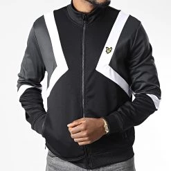 Les meilleures critiques de ❤️ Veste Zippée Striped Noir de Lyle And Scott 💯 -Tenue De Sport Soldes lyle and scott 339044 ML1705V JET BLACK 20221020T154715 03