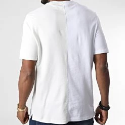 Meilleur prix 👍 Tee 👚 Shirt Wide Tonal Stripe Blanc de Lyle And Scott 😀 -Tenue De Sport Soldes lyle and scott 339047 TS1709V WHITE 20221021T151735 04