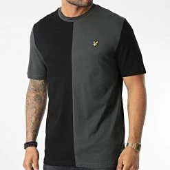 Tout neuf 😉 Tee 👕 Shirt TS1709V Noir Vert Kaki de Lyle And Scott ❤️ -Tenue De Sport Soldes lyle and scott 341947 TS1709V JET BLACK 20221020T160048 03