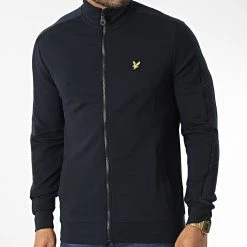 Bon marché 🤩 Veste Zippée Ottoman Bleu Marine de Lyle And Scott ✨
