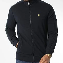 Bon marché 🤩 Veste Zippée Ottoman Bleu Marine de Lyle And Scott ✨ -Tenue De Sport Soldes lyle and scott 341952 ML1711V DARK NAVY 20221020T151758 03