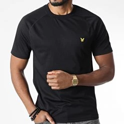 Vente flash 😉 Tee 👚 Shirt Core Raglan Noir de Lyle And Scott 😍