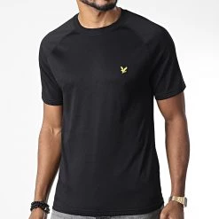 Vente flash 😉 Tee 👚 Shirt Core Raglan Noir de Lyle And Scott 😍 -Tenue De Sport Soldes lyle and scott 343051 TS1270SPC JET BLACK 20221020T154643 03