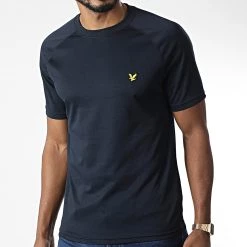 Offres 🎁 Tee 👕 Shirt Core Raglan Bleu Marine de Lyle And Scott 🛒