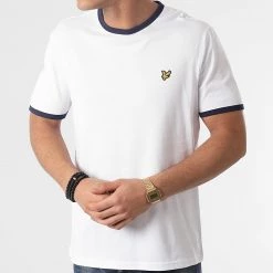 Top 10 ⌛ Tee 👕 Shirt TS705V Blanc de Lyle And Scott 😍 6 Top 10 ⌛ Tee 👕 Shirt TS705V Blanc de Lyle And Scott 😍 -Tenue De Sport Soldes lyle et scott 249711 TS705V WHITE NAVY 20210203T150036 03