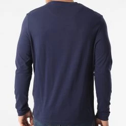 Meilleure vente ❤️ Tee 👕 Shirt Manches Longues TS512V Bleu Marine de Lyle And Scott 😉 -Tenue De Sport Soldes lyle et scott 249894 TS512V NAVY 20210204T162836 04