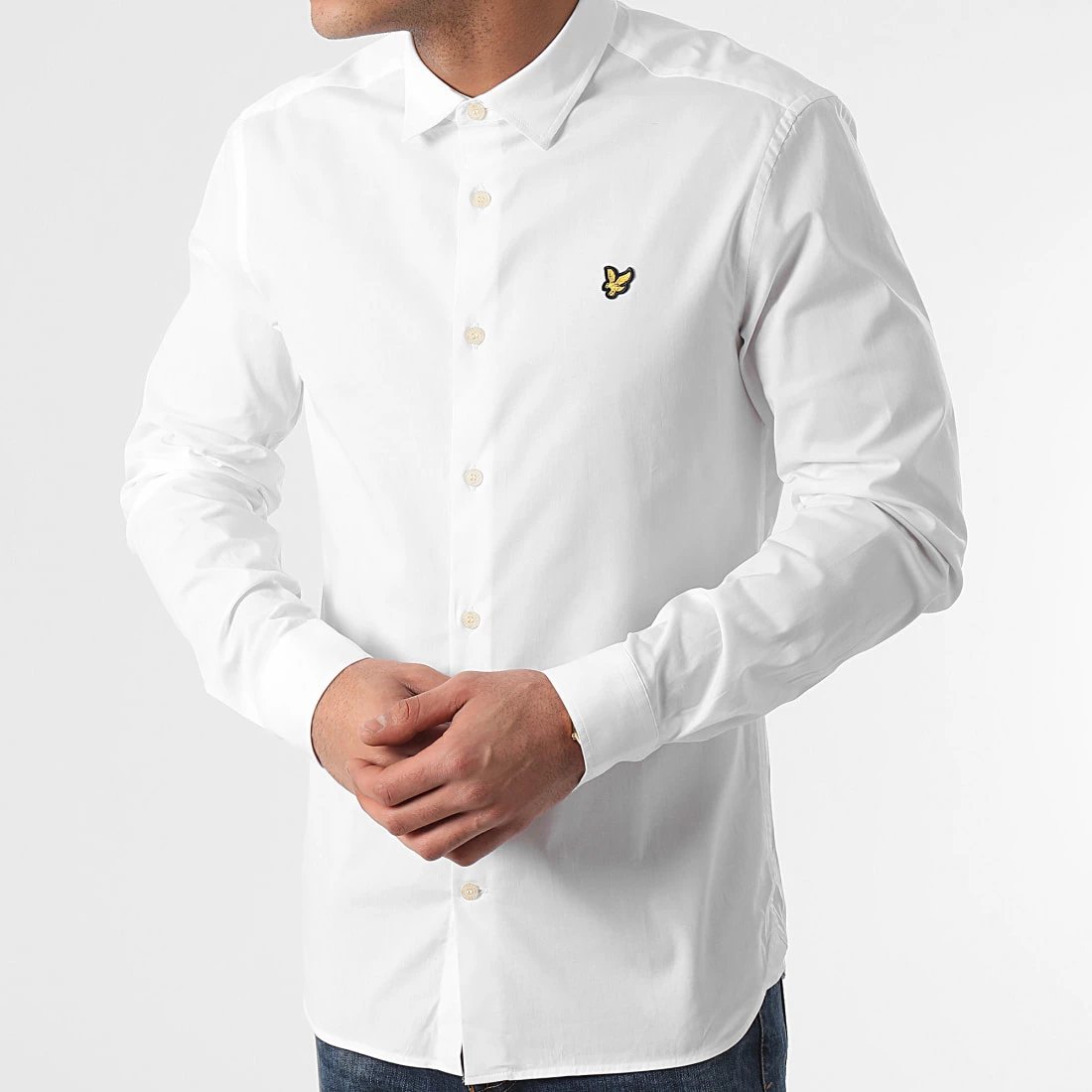 Bon marché 🤩 Chemise Manches Longues LW1115V Blanc de Lyle And Scott ✨ 3 Bon marché 🤩 Chemise Manches Longues LW1115V Blanc de Lyle And Scott ✨ – Image 3