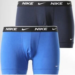 Top 10 👍 Lot De 2 Boxers Everyday Cotton Stretch KE1085 Bleu Marine Bleu Indigo de Nike 😍