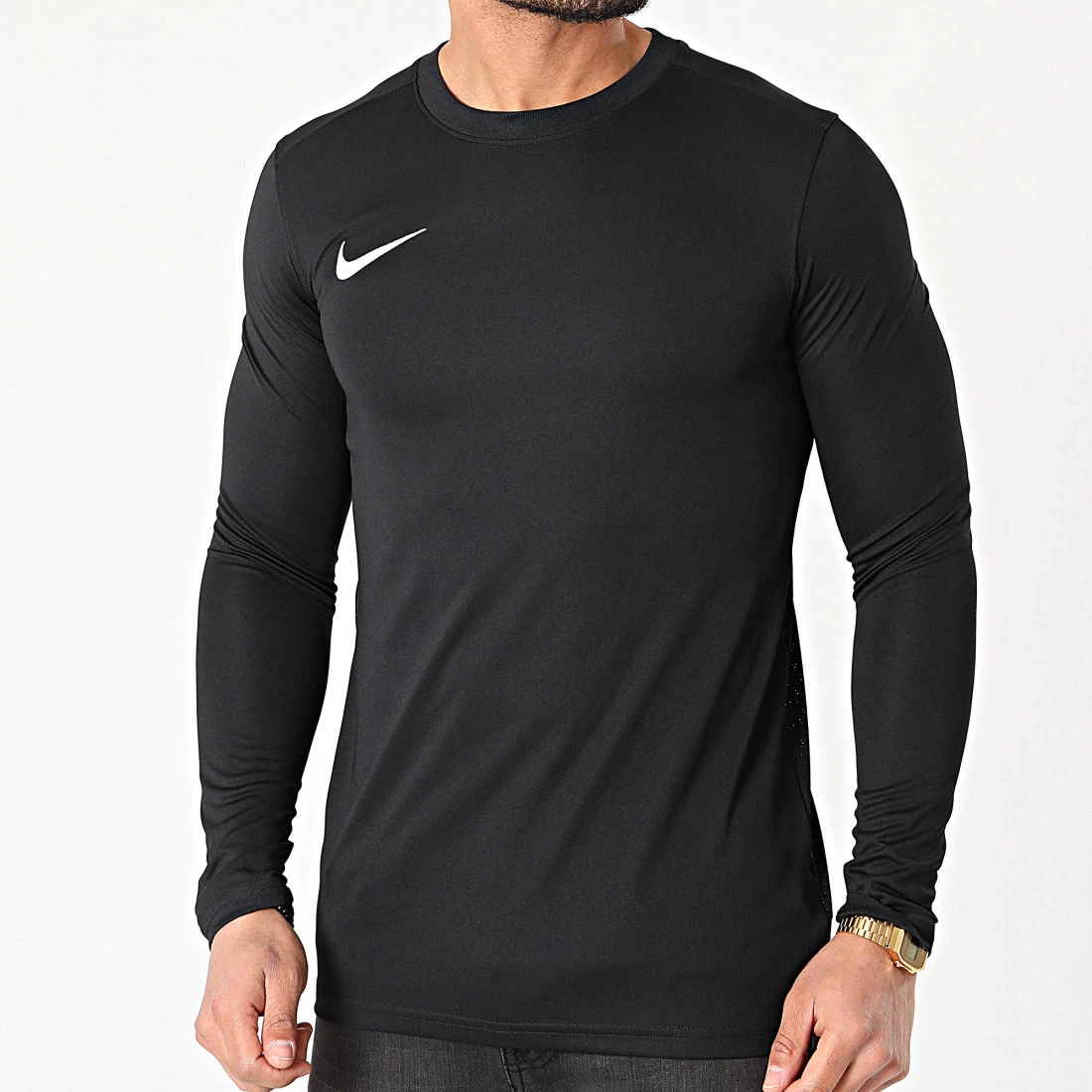 Le moins cher 🔔 Tee 👚 Shirt Manches Longues Dri-FIT Noir de Nike 💯 3 Le moins cher 🔔 Tee 👚 Shirt Manches Longues Dri-FIT Noir de Nike 💯 – Image 3