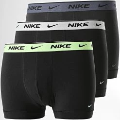 Meilleure affaire 🤩 Lot De 3 Boxers Everyday Cotton Stretch KE1008 Noir de Nike 🥰
