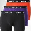 Offres 🔔 Lot De 3 Boxers Every Cotton Stretch KE1008 Noir Violet Orange de Nike 🛒