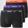 Coupon ⌛ Lot De 3 Boxers Every Cotton Stretch KE1008 Noir Violet Rouge de Nike ✔️